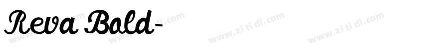 Reva Bold字体转换